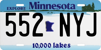 MN license plate 552NYJ