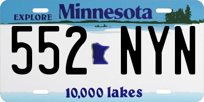 MN license plate 552NYN