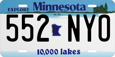MN license plate 552NYO