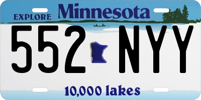 MN license plate 552NYY