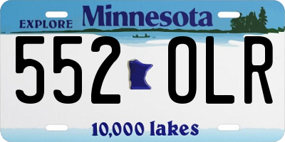 MN license plate 552OLR
