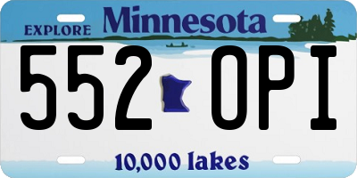 MN license plate 552OPI