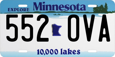 MN license plate 552OVA