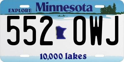MN license plate 552OWJ