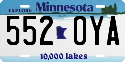 MN license plate 552OYA
