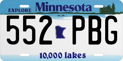 MN license plate 552PBG