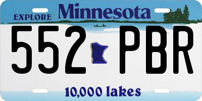 MN license plate 552PBR