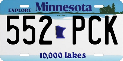 MN license plate 552PCK