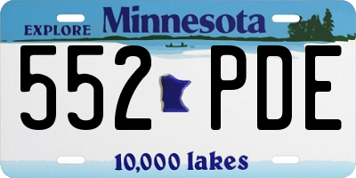 MN license plate 552PDE