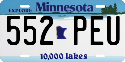 MN license plate 552PEU
