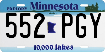 MN license plate 552PGY