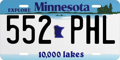 MN license plate 552PHL