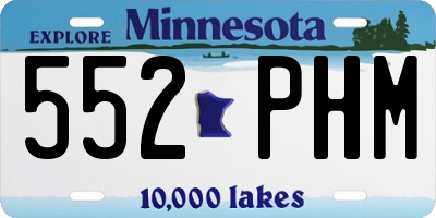 MN license plate 552PHM