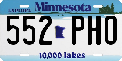MN license plate 552PHO