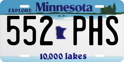 MN license plate 552PHS