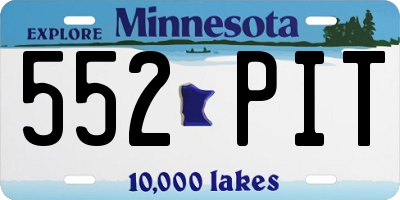 MN license plate 552PIT