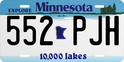 MN license plate 552PJH