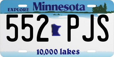 MN license plate 552PJS