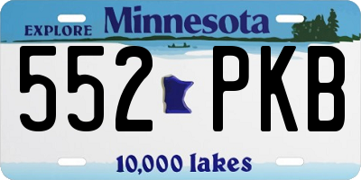 MN license plate 552PKB