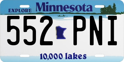 MN license plate 552PNI