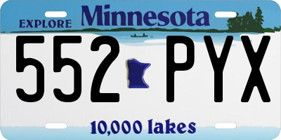 MN license plate 552PYX