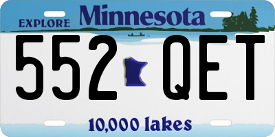 MN license plate 552QET
