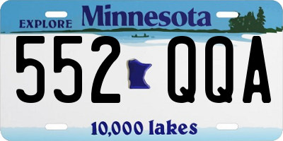 MN license plate 552QQA