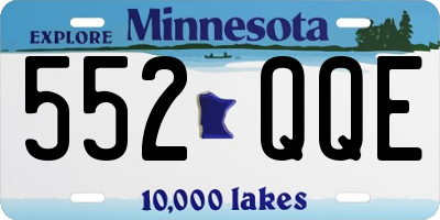 MN license plate 552QQE