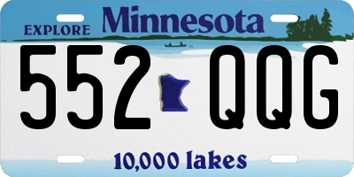 MN license plate 552QQG
