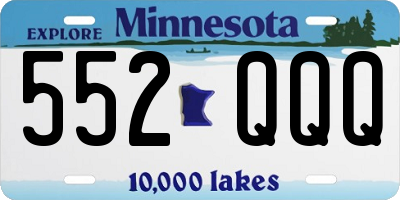 MN license plate 552QQQ