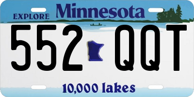 MN license plate 552QQT