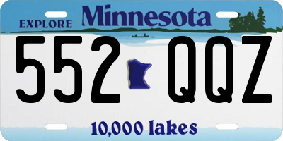 MN license plate 552QQZ