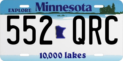 MN license plate 552QRC