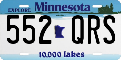 MN license plate 552QRS