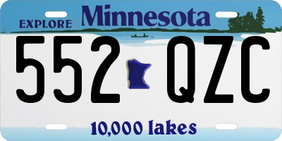 MN license plate 552QZC