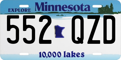 MN license plate 552QZD
