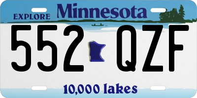 MN license plate 552QZF