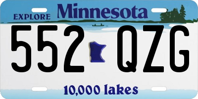 MN license plate 552QZG
