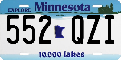 MN license plate 552QZI