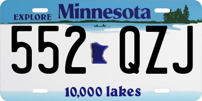 MN license plate 552QZJ