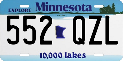 MN license plate 552QZL