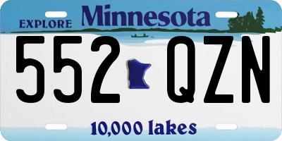 MN license plate 552QZN