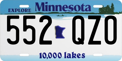 MN license plate 552QZO