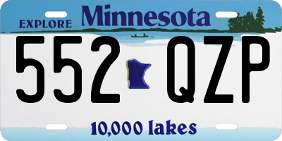 MN license plate 552QZP