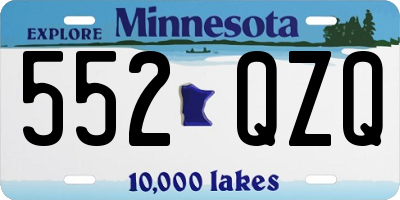 MN license plate 552QZQ