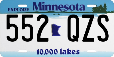 MN license plate 552QZS