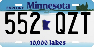 MN license plate 552QZT