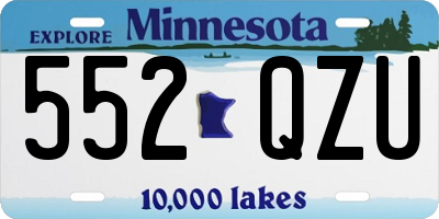 MN license plate 552QZU