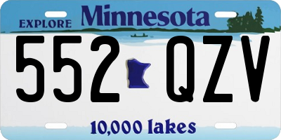 MN license plate 552QZV