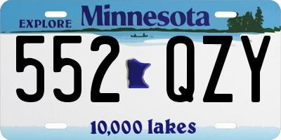 MN license plate 552QZY